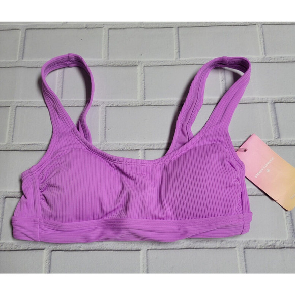 Stoney Clover Lane Cutout Back Swim Bikini Top Purple Size XS (0-2) - Picture 1 of 7